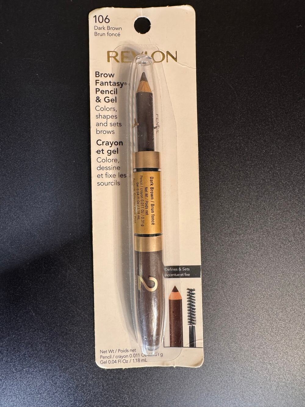 Revlon Brow Fantasy Pencil & Gel #106 dark brown